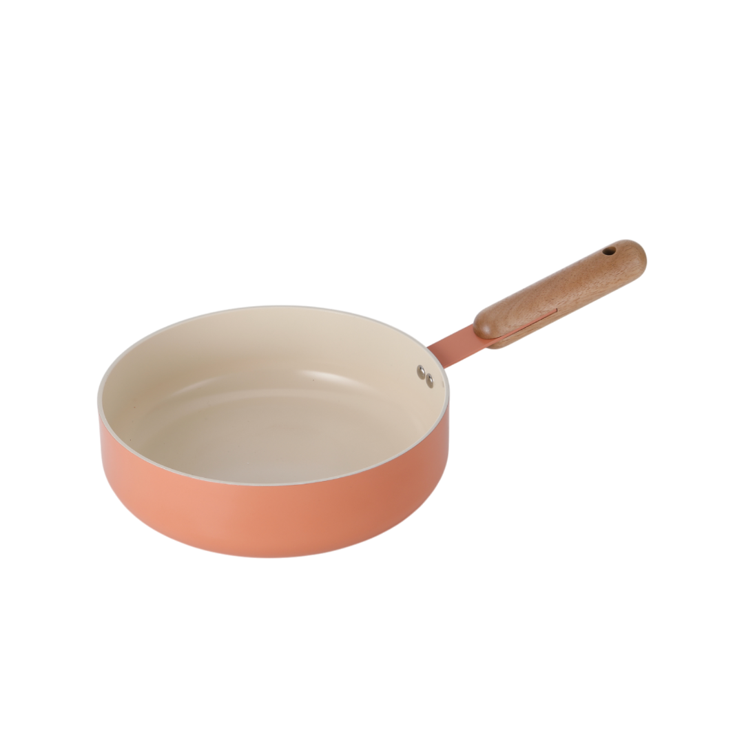 Neoflam Atelier 24cm Wok pan Induction with glass lid Orange