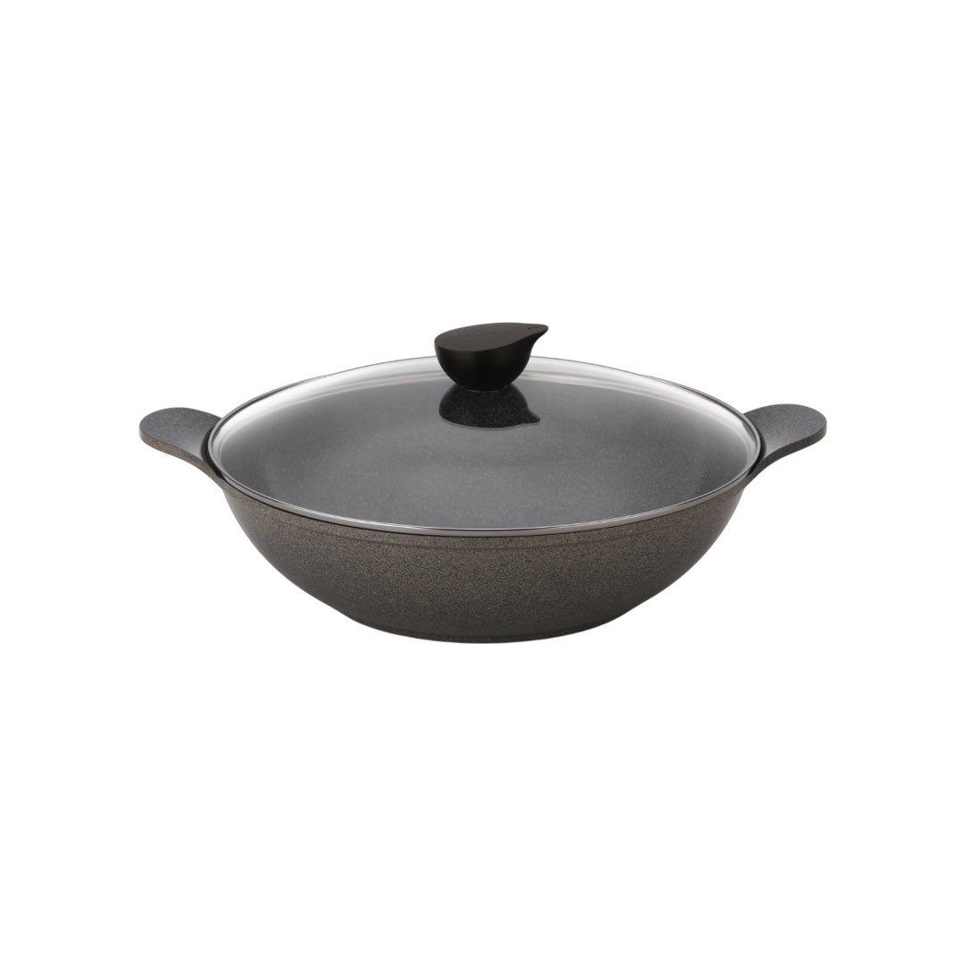 Neoflam Amie 36cm Two Handles Wok Pan Induction Light Brown