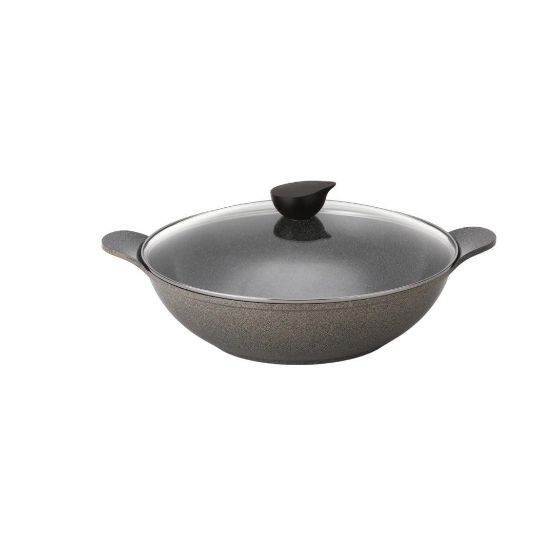 Neoflam Amie 36cm Two Handles Wok Pan Induction Light Brown