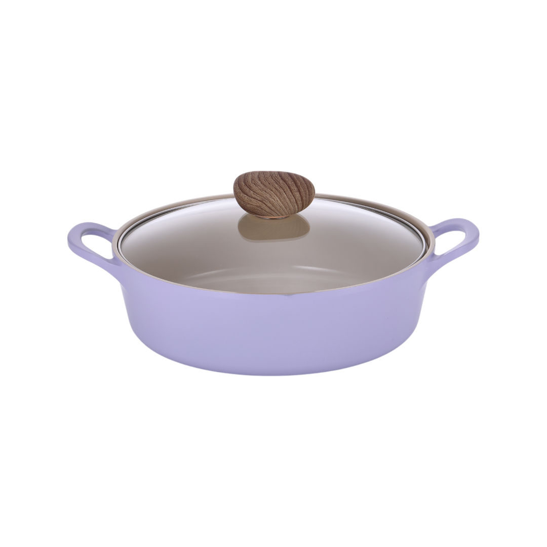 Neoflam Retro 24cm Stockpot Induction with Glass lid Purple