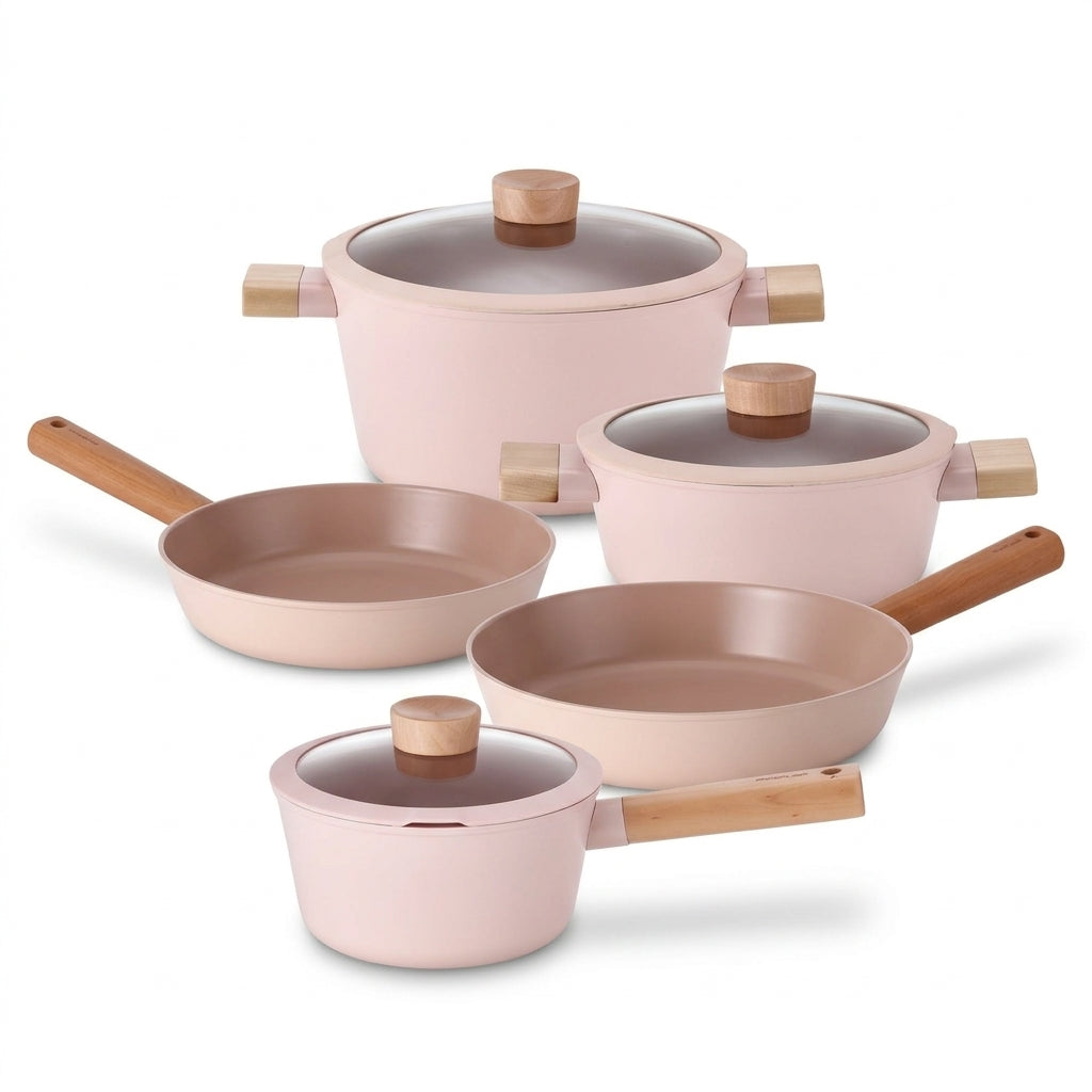 Neoflam Blossom complete set Induction ready Pink
