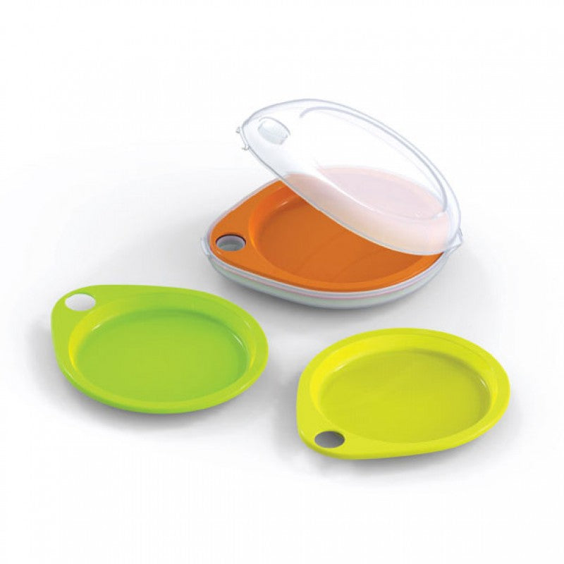 Neoflam Droplet Plate 5 Piece Picnic Set with Case