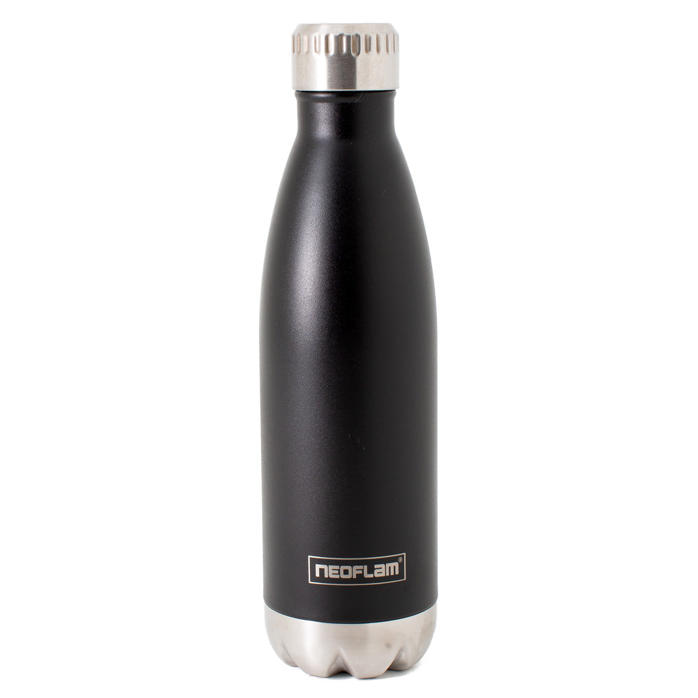 500ml Neoflam Classic Stainless Steel Double Walled and Vacuum Insulated Water Bottle Black