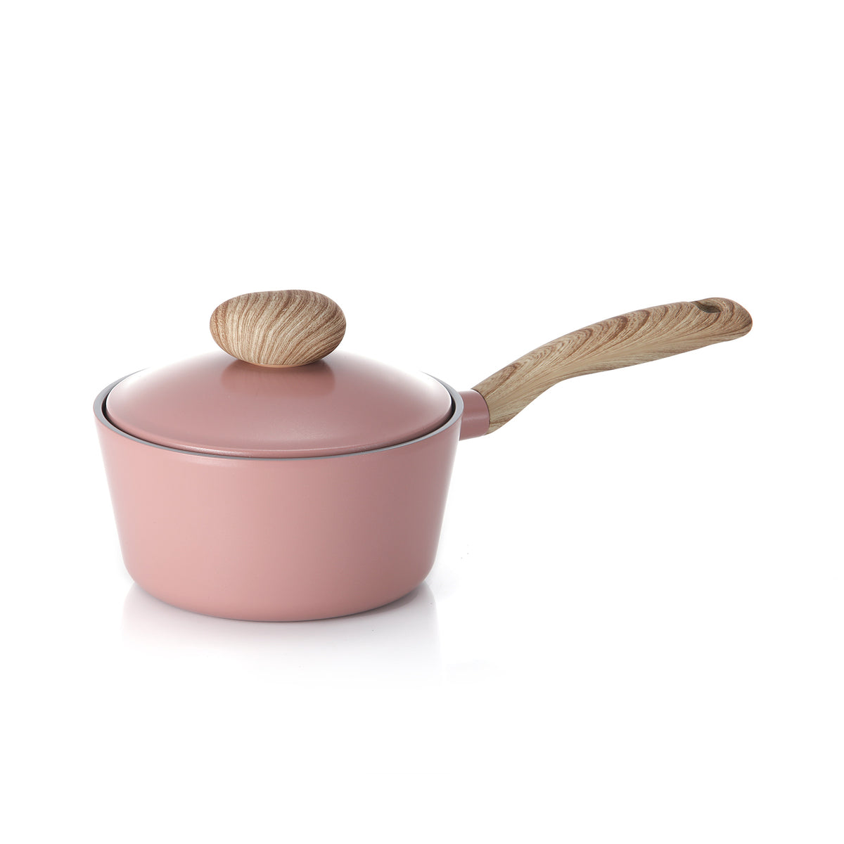 Neoflam Retro 18cm Sauce Pan Induction with Glass  Lid Pink Demer