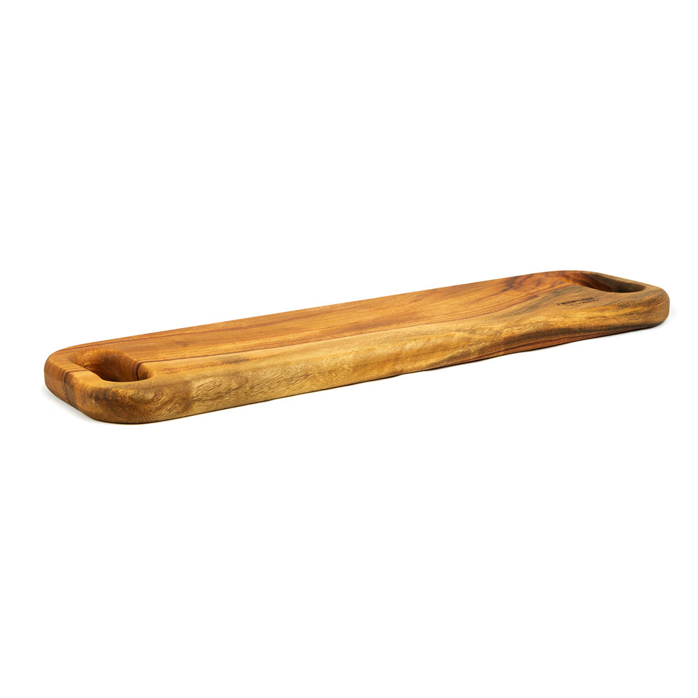 Neoflam Camphor laurel Long cheese plate hand made two handle in Byron bay