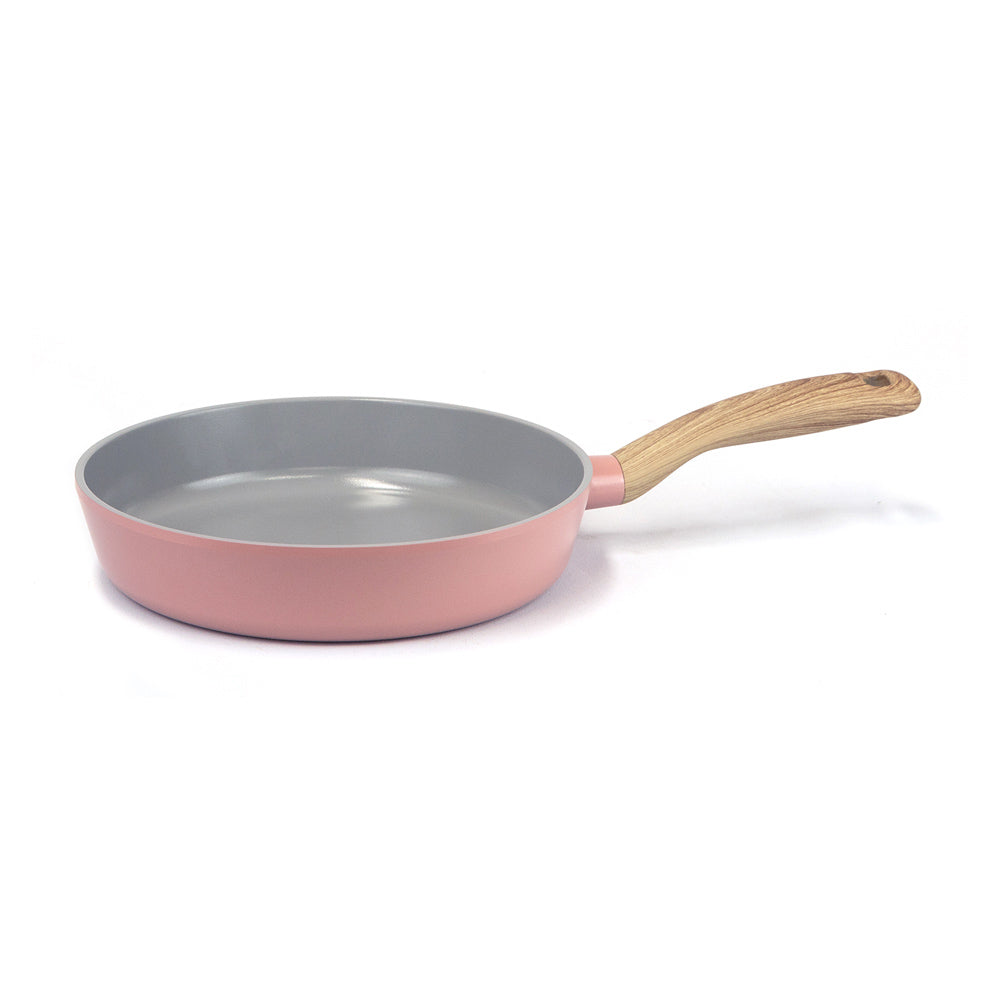 Neoflam Demer Pink Retro Induction Set - 24 and 28cm Fry pans and a 26cm Chef pan