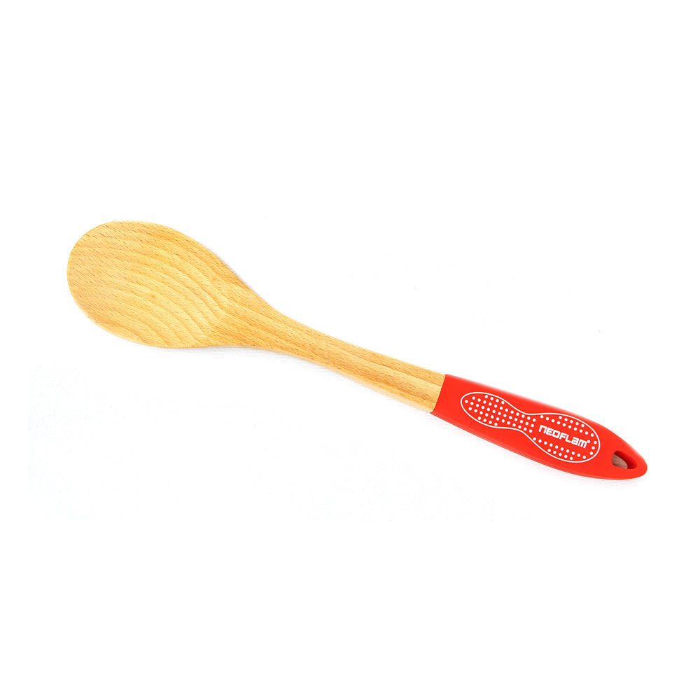 Neoflam Beechwood Spoon with Red Silicon Handle