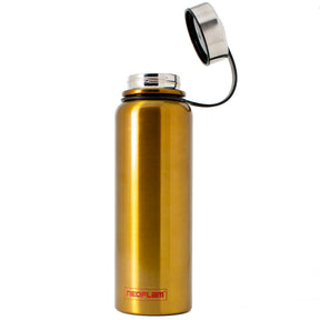 1.2L Neoflam All Day Stainless Steel Double Walled and Vacuum Insulated Water Bottle Gold Metal