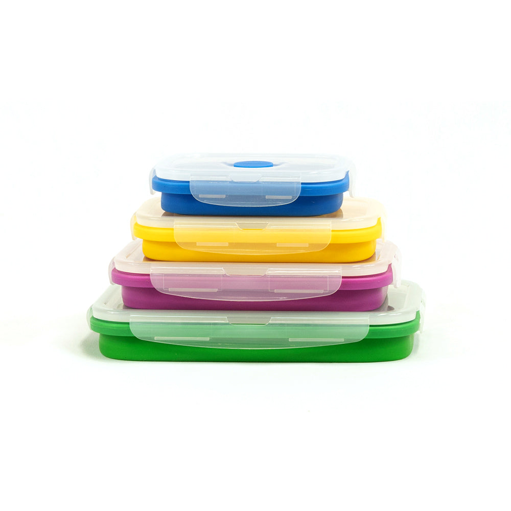 Neoflam Set of 4 Collapsible Silicone Food Storage Containers