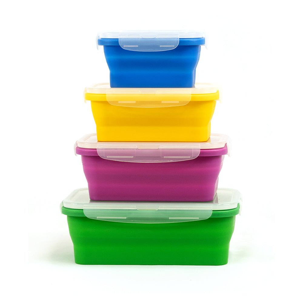 Neoflam Set of 4 Collapsible Silicone Food Storage Containers
