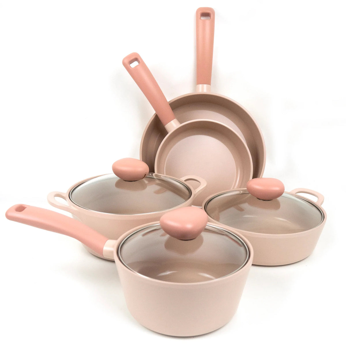 Neoflam Retro Sherbet Induction Set - 5pc Fry pan, Saucepan and Casserole