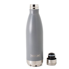 500ml Neoflam Classic Stainless Steel Double Walled and Vacuum Insulated Water Bottle Grey