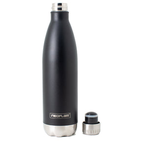 750ml Neoflam Classic Stainless Steel Double Walled and Vacuum Insulated Water Bottle Black