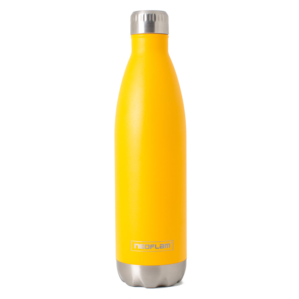 750ml Neoflam Classic Stainless Steel Double Walled and Vacuum Insulated Water Bottle Yellow