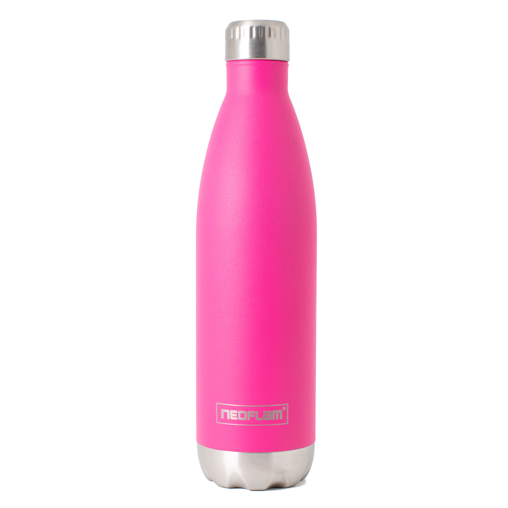 750ml Neoflam Classic Stainless Steel Double Walled and Vacuum Insulated Water Bottle Pink