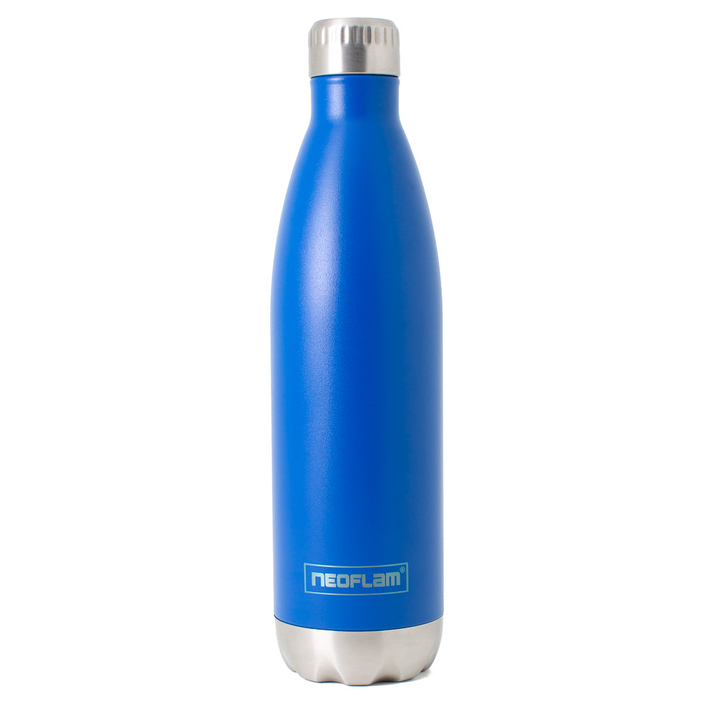 750ml Neoflam Classic Stainless Steel Double Walled and Vacuum Insulated Water Bottle Blue