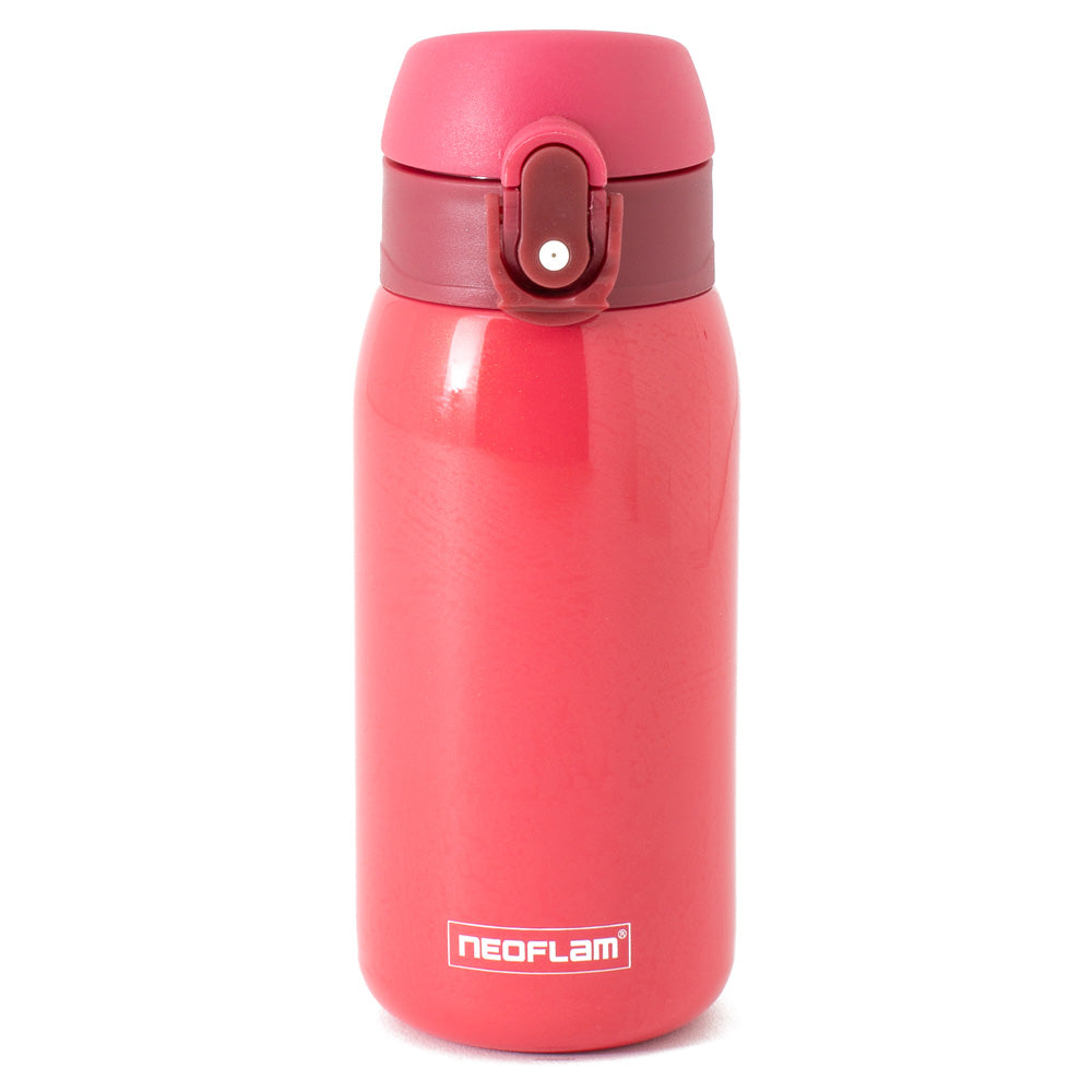 320ml Neoflam Kids Stainless Steel Double Walled and Vacuum Insulated Water Bottle Red Metal