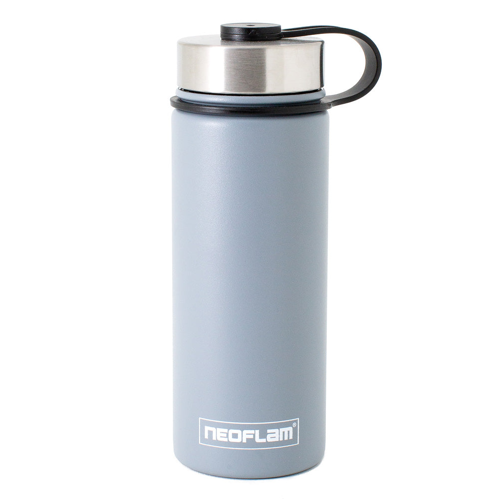 500ml Neoflam Skinny Stainless Steel Double Walled and Vacuum Insulated Water Bottle Grey