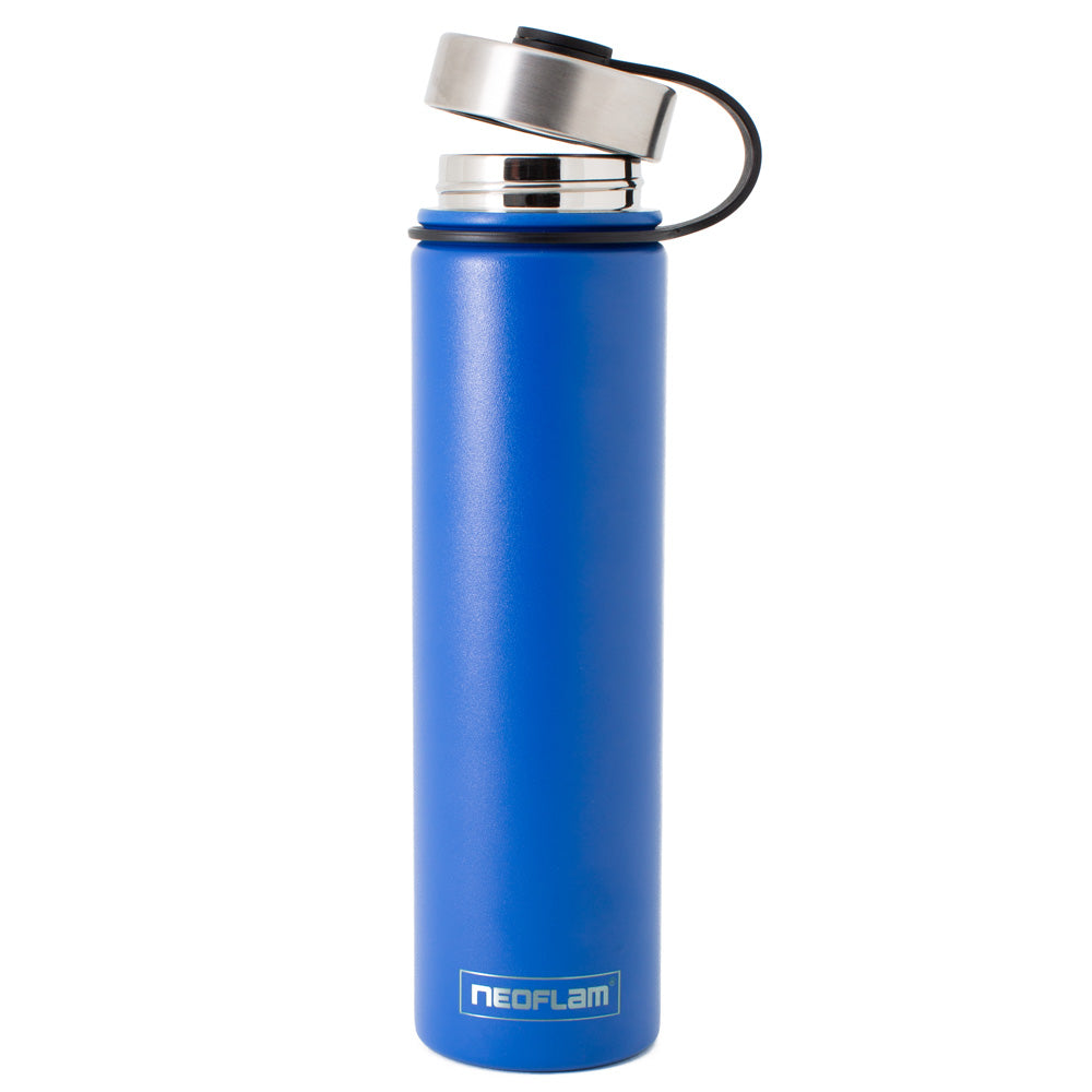 750ml Neoflam Skinny Stainless Steel Double Walled and Vacuum Insulated Water Bottle Sky Blue