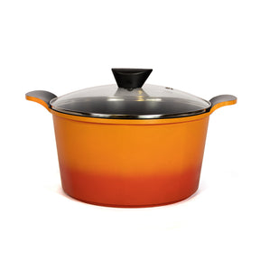 Neoflam Venn Orange Induction set 2 Piece Set 28cm Casserole and 26 Deep Casseroles