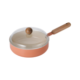Neoflam Atelier 24cm Wok pan Induction with glass lid Orange