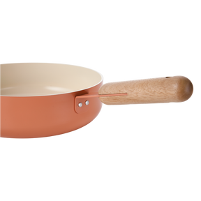 Neoflam Atelier 24cm Wok pan Induction with glass lid Orange