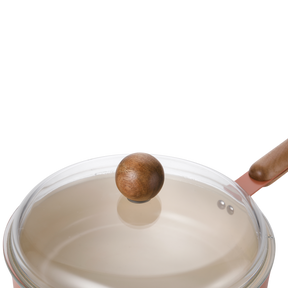 Neoflam Atelier 24cm Wok pan Induction with glass lid Orange