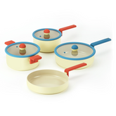 Neoflam Danish Set of 4 18cm Saucepan, 20cm Stockpot, 24cm Wok and  24cm Fry pan Induction