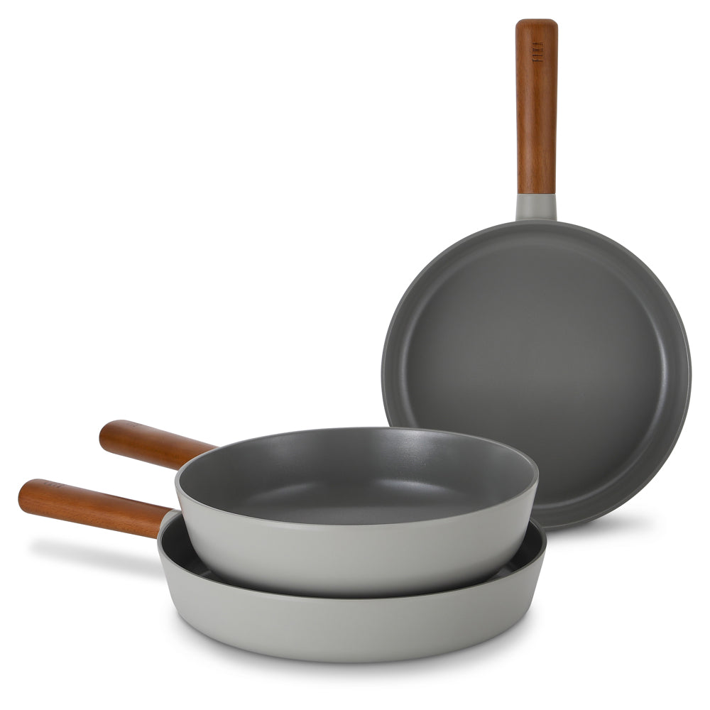 Neoflam Fika Reserve 24, 28cm Fry pans & 26 Wok Induction Midnight Green