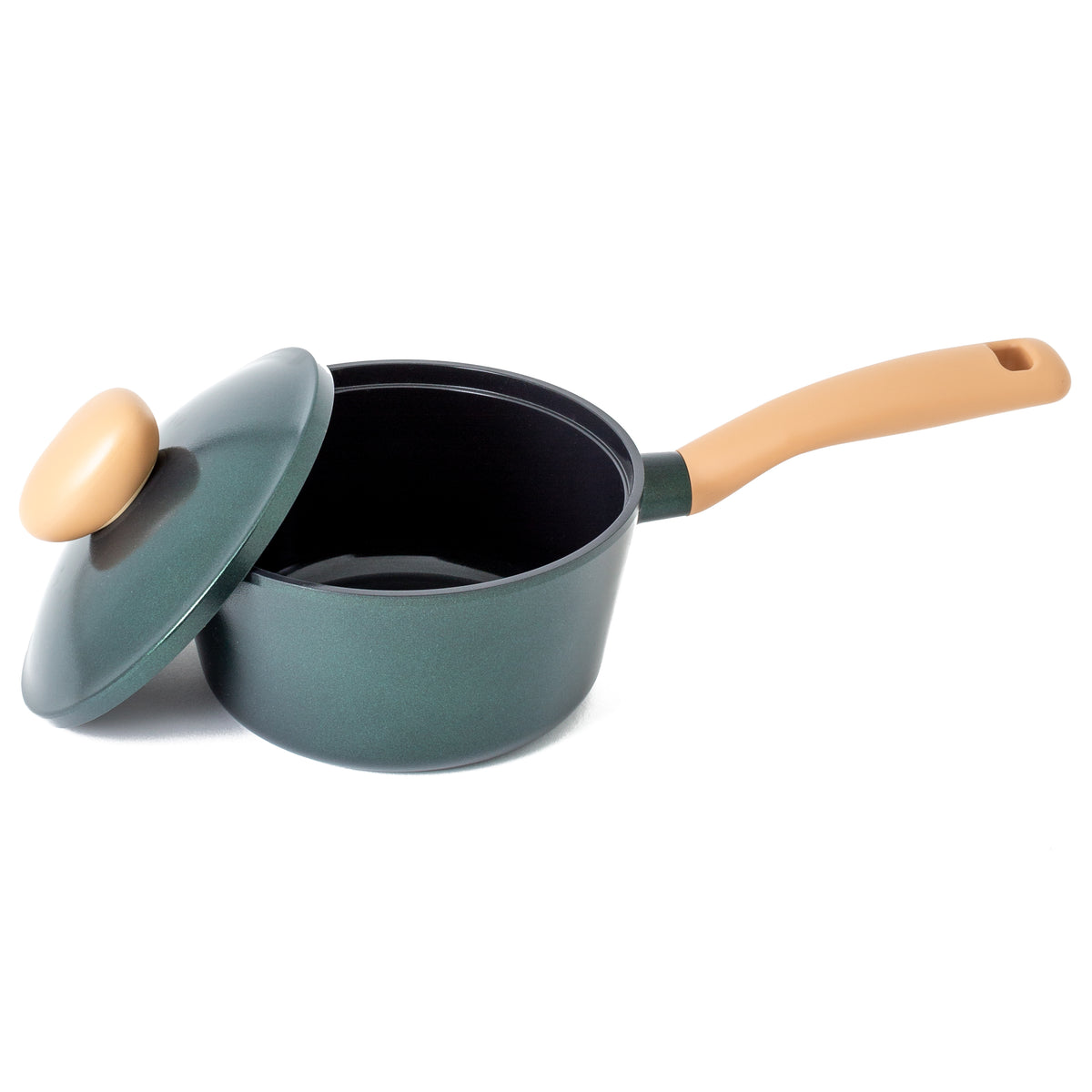 Neoflam Retro Jewel 18cm Sauce Pan Induction with Die-Cast Lid Green Topaz
