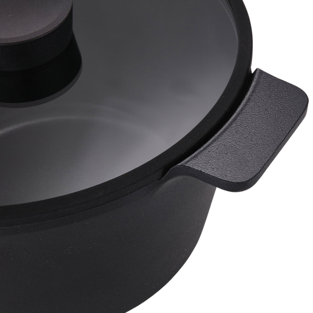 Neoflam Vulcan 20cm Casserole with glass lid Induction Black