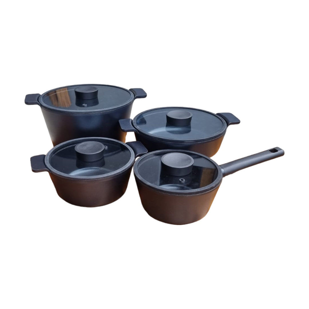 Neoflam Vulcan 18cm Saucepan and 20, 24, 26cm stockpot set