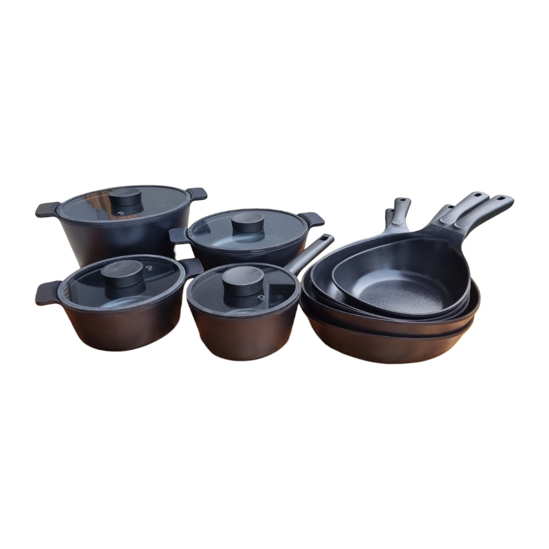 Neoflam Vulcan Complete Set Frying pans, Woks, Saucepan and Casseroles - Induction Black