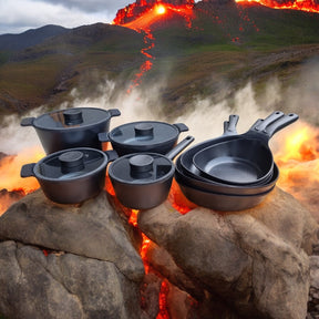 Neoflam Vulcan Complete Set Frying pans, Woks, Saucepan and Casseroles - Induction Black