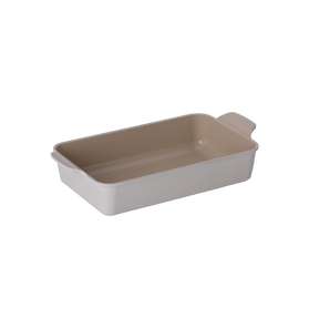 Neoflam Fika roasting pan in cream with a non-stick Ecolon coating, perfect for baking and roasting.