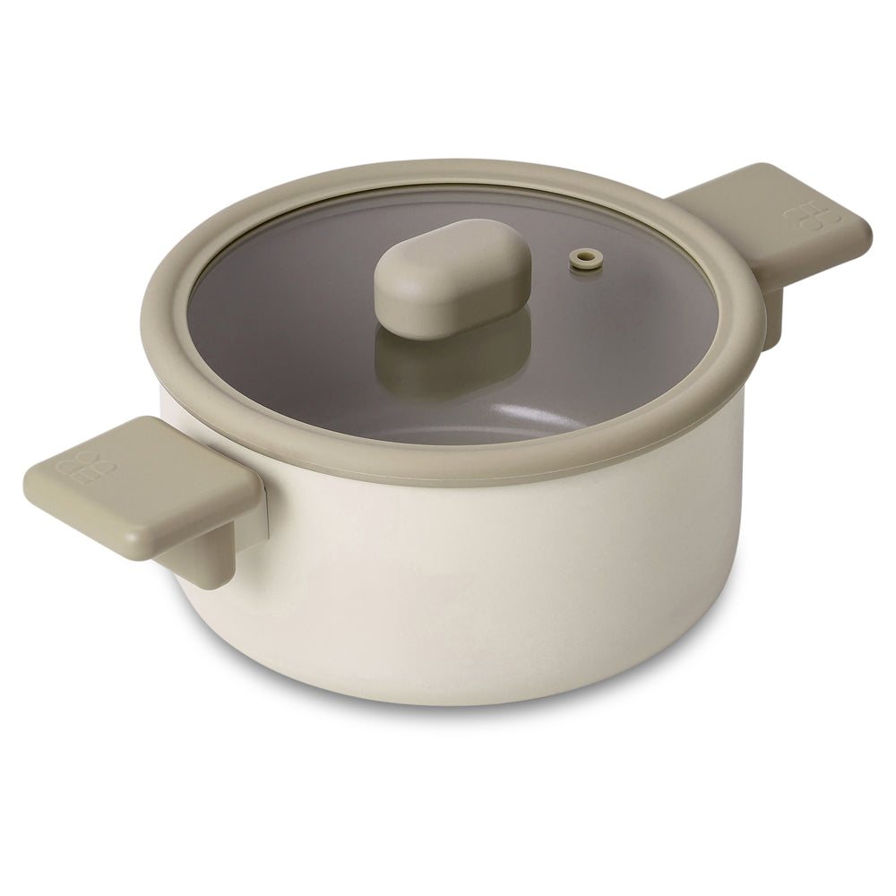 Neoflam Chou Chou 20cm Stockpot Induction includes a Glass lid with Silicon Rim