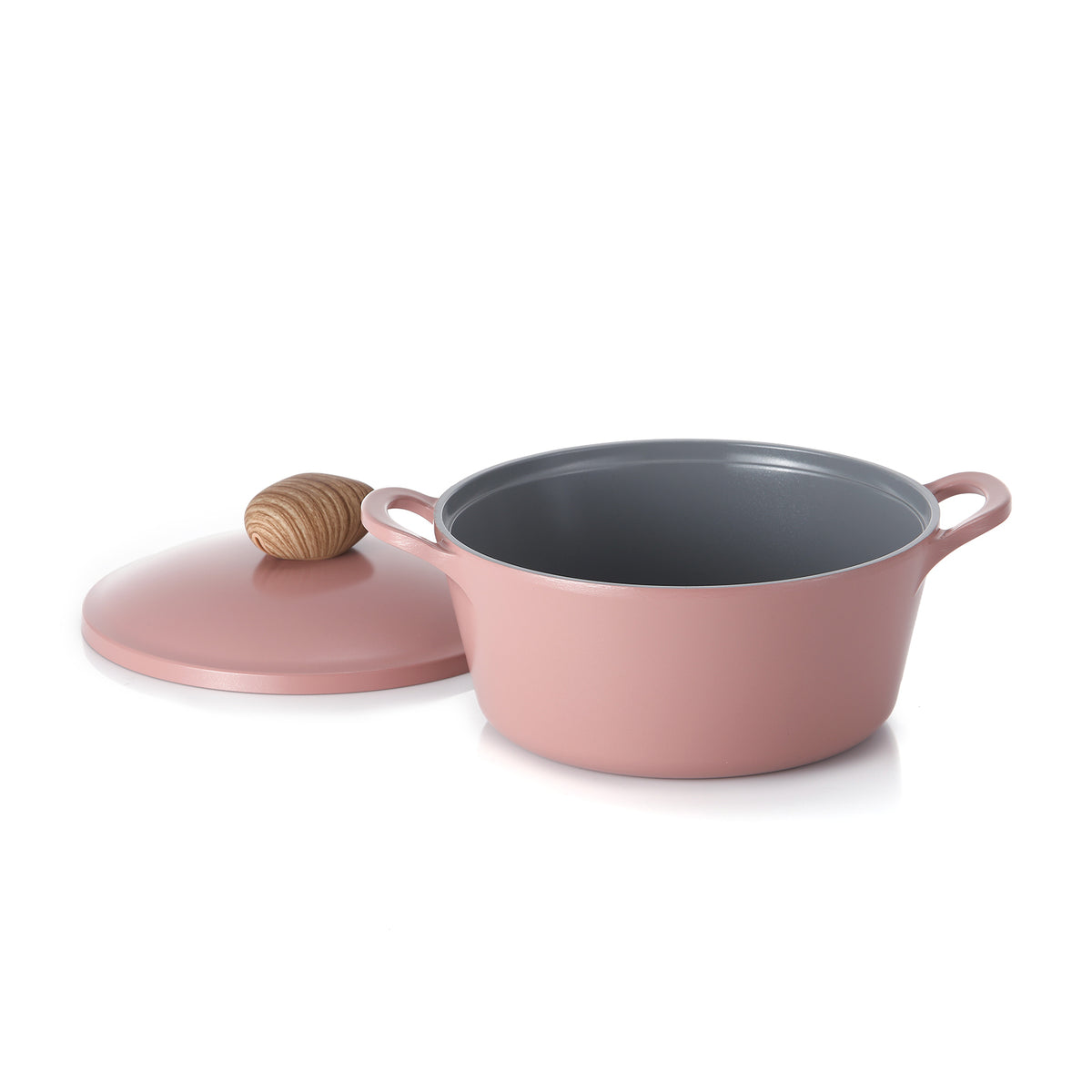 Neoflam Retro 22cm Stockpot Induction with Die-Cast Lid Pink Demer