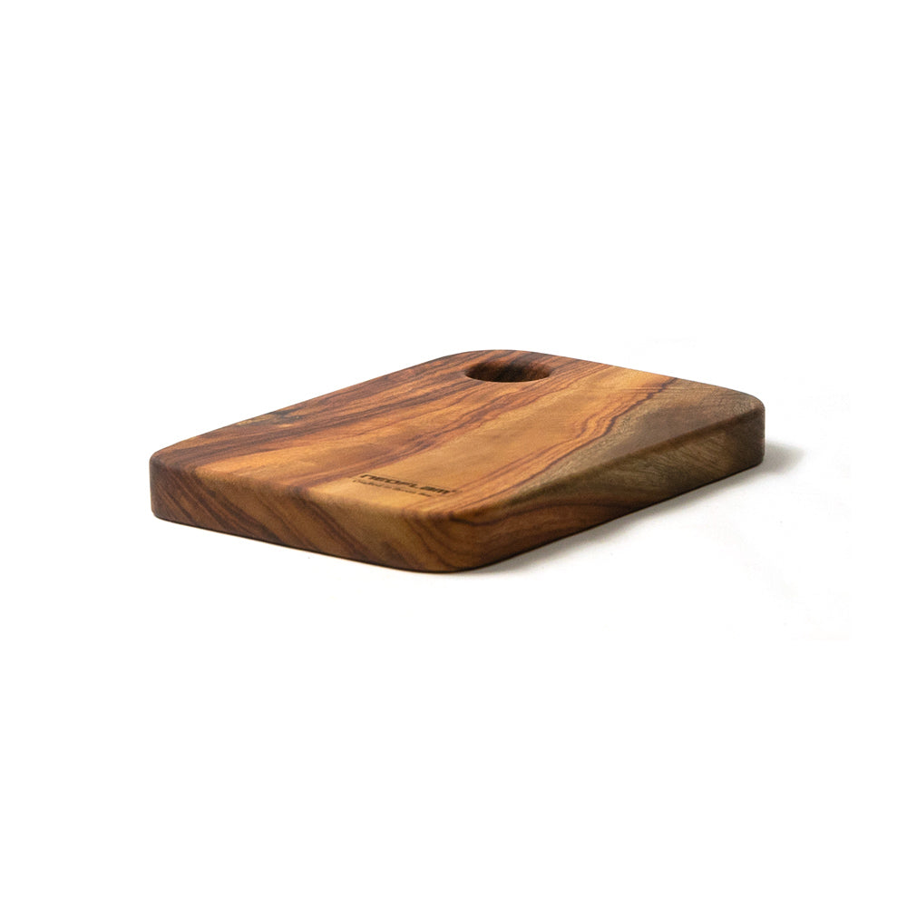 Neoflam Camphor laurel cheese plate with hole hand made  in Byron bay