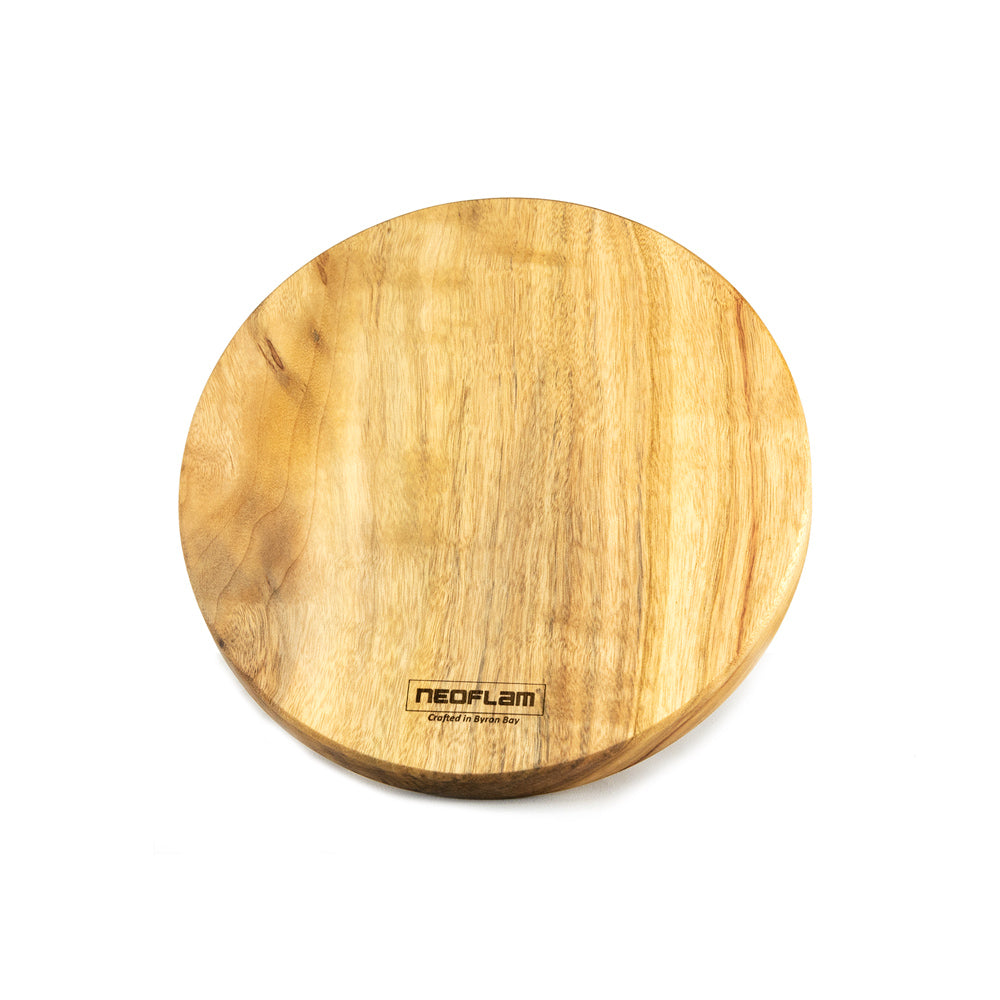 Neoflam Camphor Laurel Medium round hot placement Cutting chopping board hand made in Byron bay