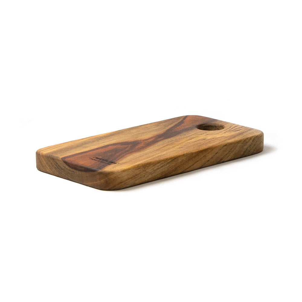 Neoflam Camphor laurel Long cheese plate with hole hand made in Byron bay