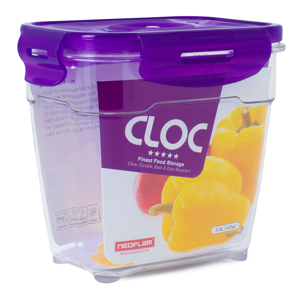 Neoflam CLOC Tritan Vacuum Container  Rectangle 1.4L - BPA Fee