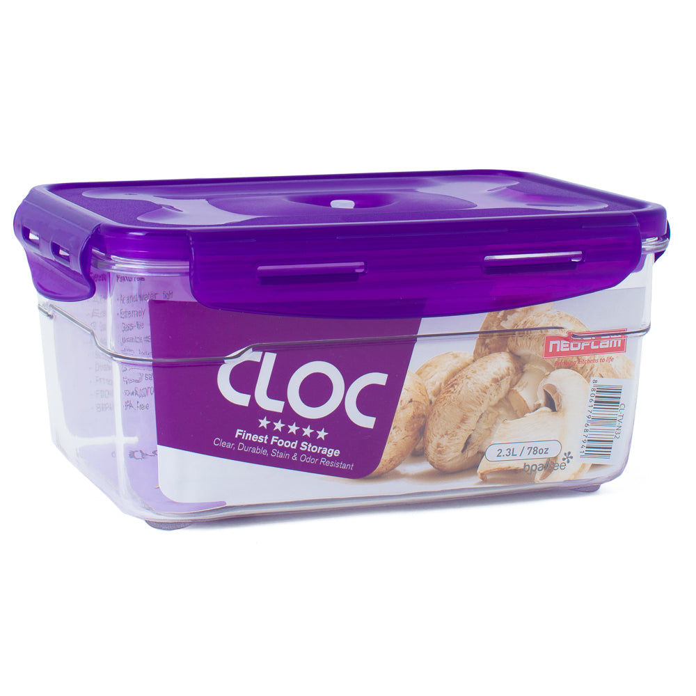 Neoflam CLOC Tritan Vacuum Container  Rectangle 2.3L - BPA Fee