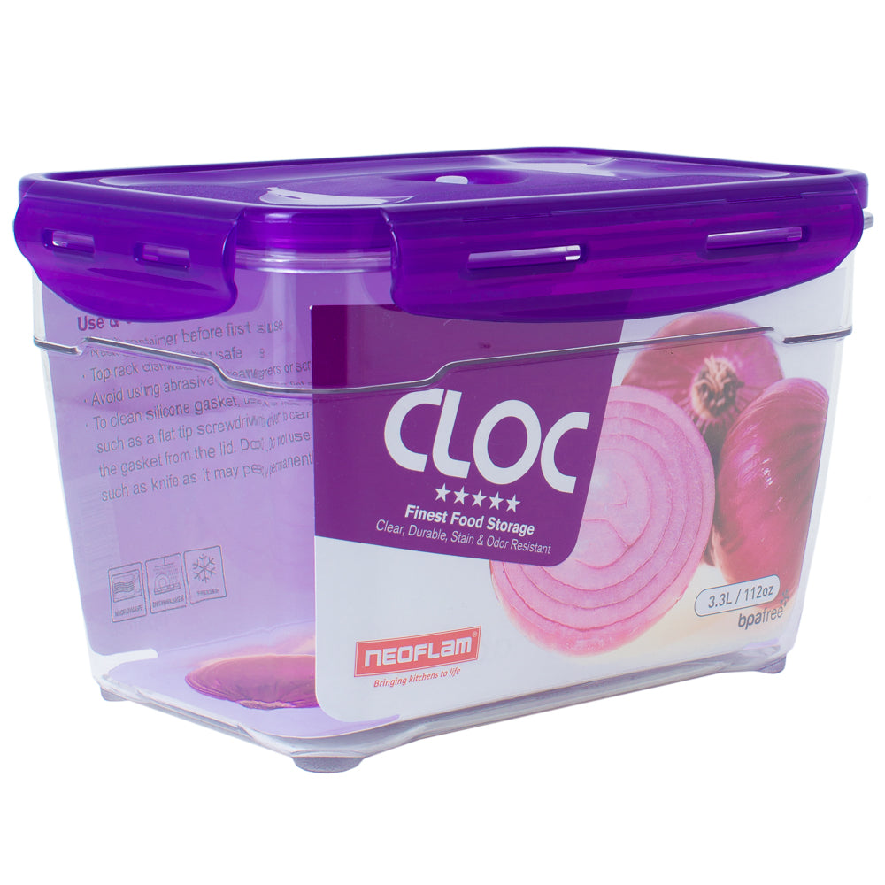 Neoflam CLOC Tritan Vacuum Container Rectangle 3.3L - BPA Fee