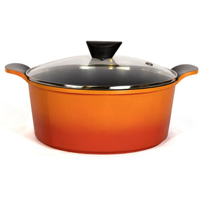 Neoflam Venn Orange Induction set 3 Piece Set 26, 28  24 Low Casseroles
