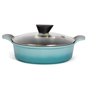 Neoflam Venn Turquoise Induction set 4 Piece 24cm low 26, 32cm Casserole and 18cm Saucepan