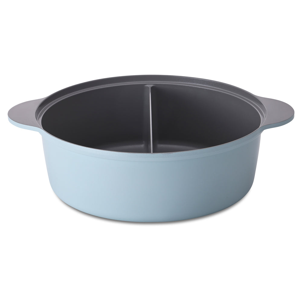 Neoflam Divided 30cm casserole 5.8L Induction with divided steamer Blue