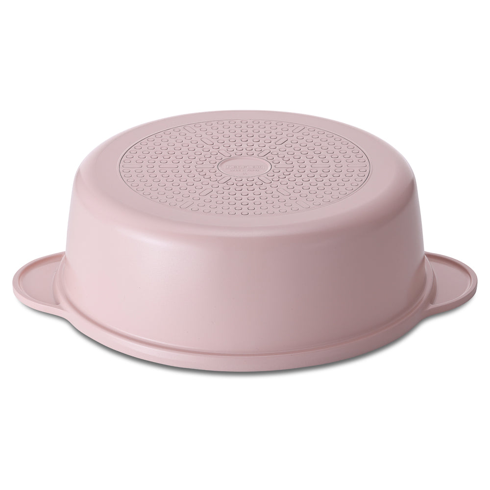 Neoflam Divided 30cm casserole 5.8L Induction with divided steamer Pink