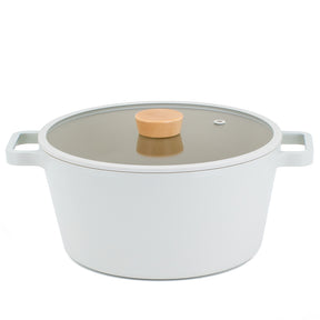 Neoflam Fika 24cm Stockpot Induction with Silicon Rim Glass lid