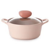 Neoflam Retro Sherbet 22cm Stockpot Induction with Glass lid Peach