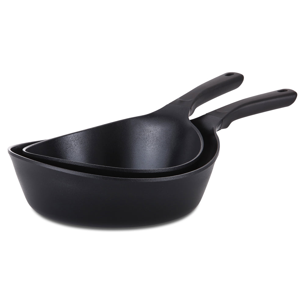 Neoflam Vulcan 24, 28cm Wok Set Induction Black